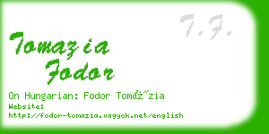tomazia fodor business card